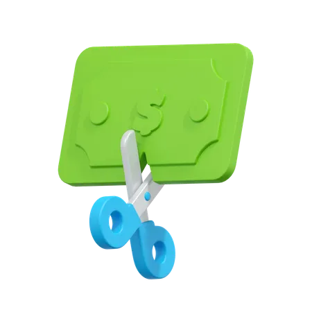 Cut Money  3D Icon