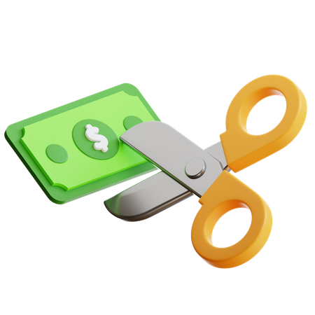 Cut Money Note  3D Icon