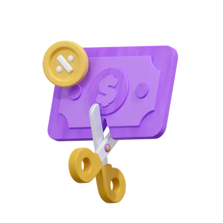 Cut Tax  3D Icon