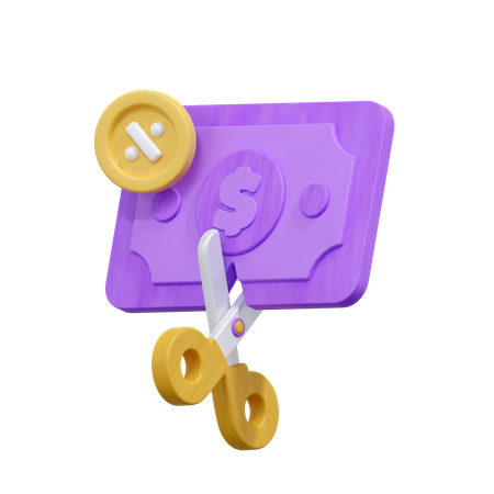 Cut Tax  3D Icon