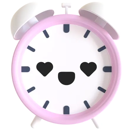 Cute Alarm Clock  3D Illustration