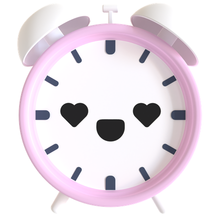 Cute Alarm Clock 3D Illustration