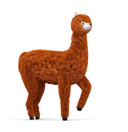 Cute Alpaca  3D Icon