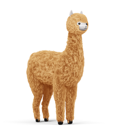 Cute Alpaca  3D Icon