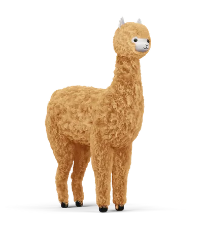 Cute Alpaca  3D Icon