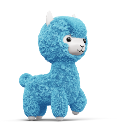 Cute Alpaca  3D Icon