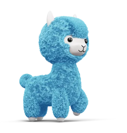 Cute Alpaca  3D Icon