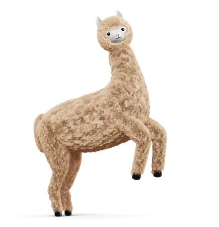 Cute Alpaca  3D Icon