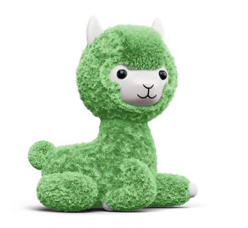 Happy Alpaca Cute Alpaca With Fluffy Fur Blender 3 D 3D Icon