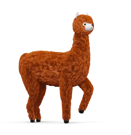 Cute Alpaca 3D Icon