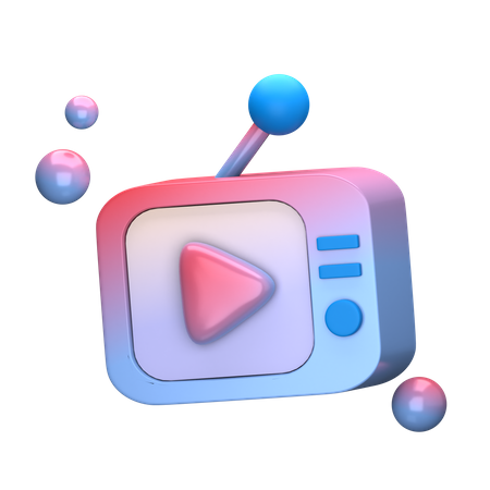 Cute Analog Tv  3D Icon