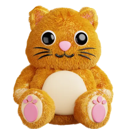 Cute Animal Cat Doll  3D Icon