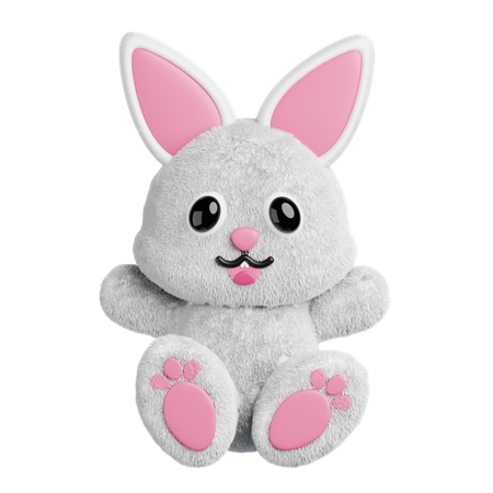 Cute Animal Rabbit Doll  3D Icon