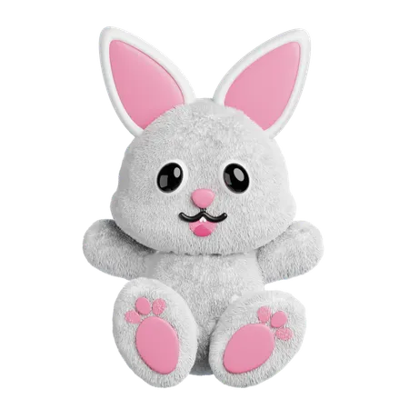 Cute Animal Rabbit Doll  3D Icon