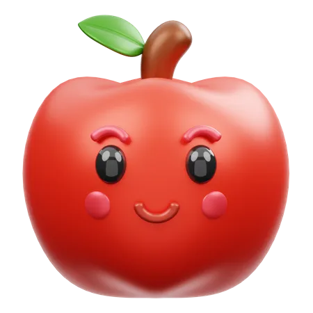 Cute Apple  3D Emoji