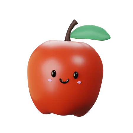 Cute Apple  3D Icon