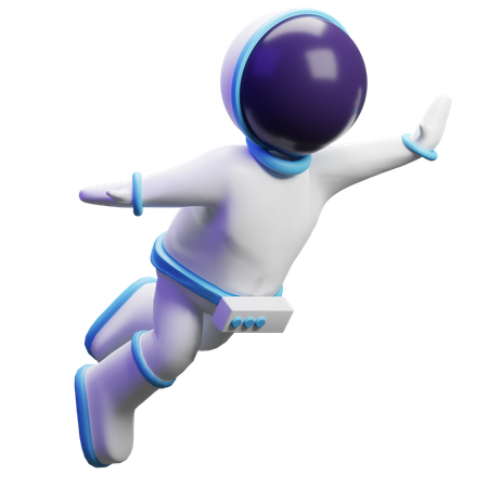 Cute Astronaut Floating 3D Illustration