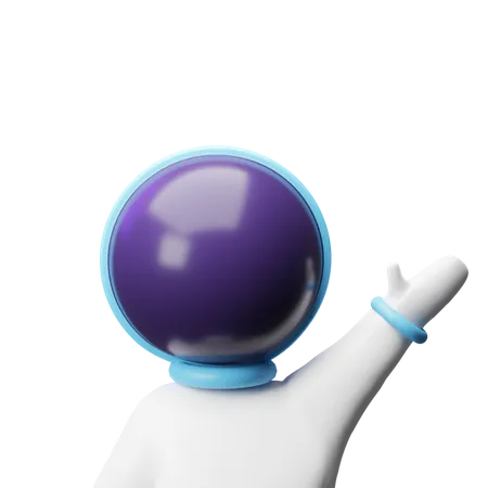 Cute Astronaut Say Hallo  3D Illustration