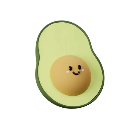 Cute Avocado  3D Icon