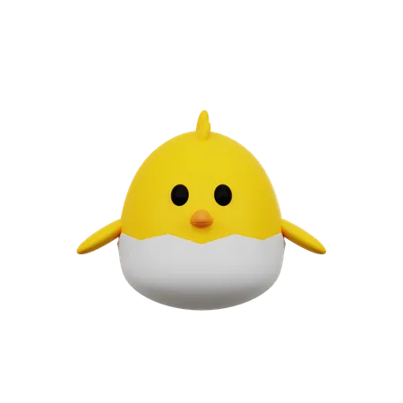 Cute Baby Chick  3D Icon