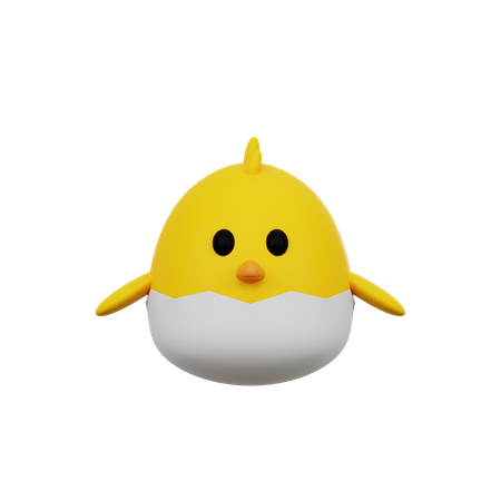 Cute Baby Chick  3D Icon