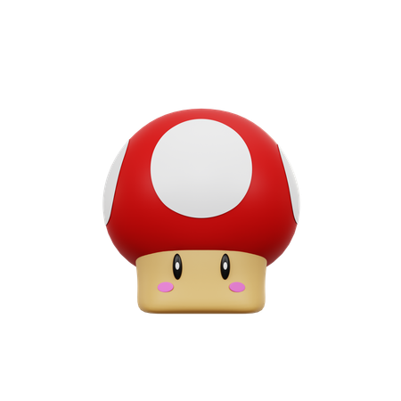 Cute Baby Mushroom  3D Icon