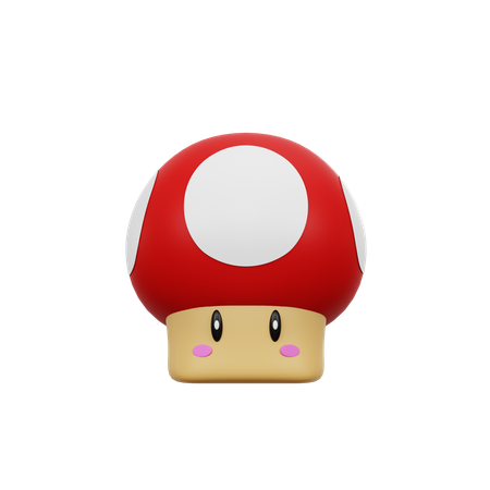 Cute Baby Mushroom  3D Icon