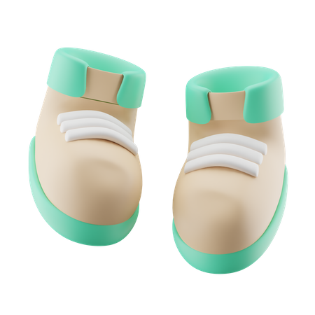 Cute Baby Shoes  3D Icon