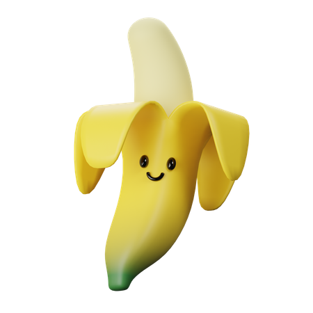 Cute Banana  3D Icon