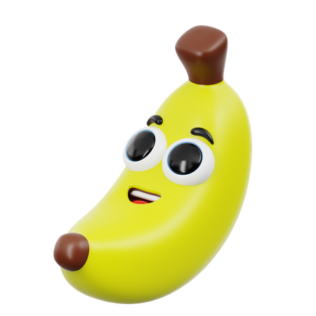 Cute Banana Emoji  3D Icon
