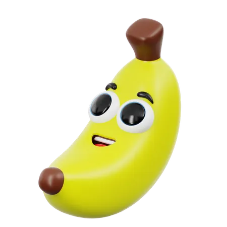 Cute Banana Emoji  3D Icon