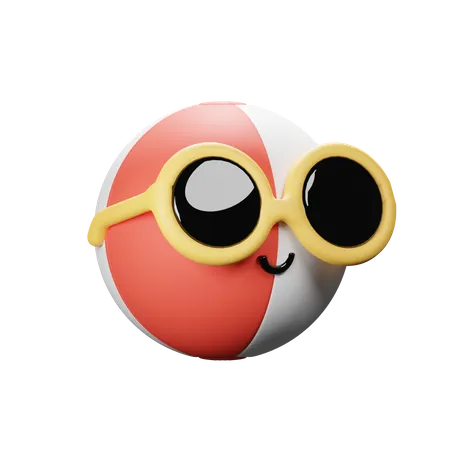 Cute Beach Ball  3D Icon