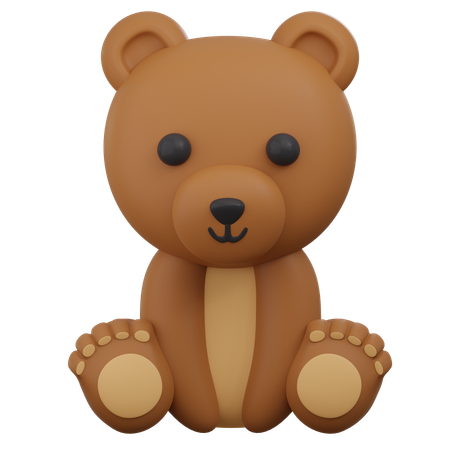Cute Bear  3D Icon
