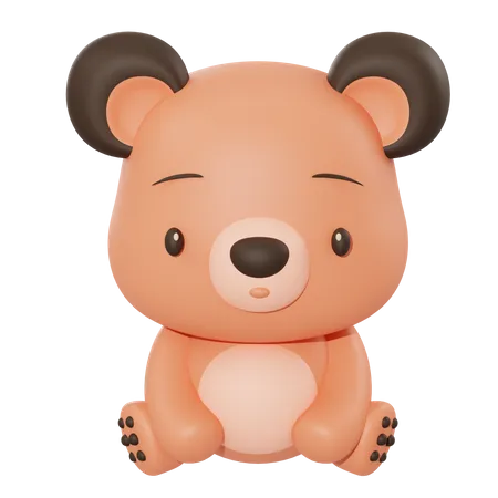 Cute Bear 3D Illustration