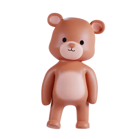 3 D Cute Bear Illustration 3D Illustration