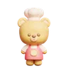 Cute Bear Wears Chef Uniform