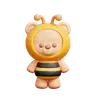 Cute Bear With Bee Costume