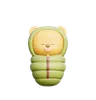 Cute Bear With Sleeping Bag