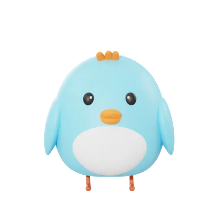 Cute Bird  3D Illustration