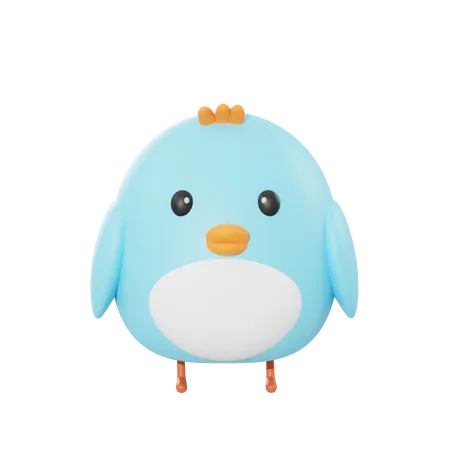 Cute Bird 3D Illustration