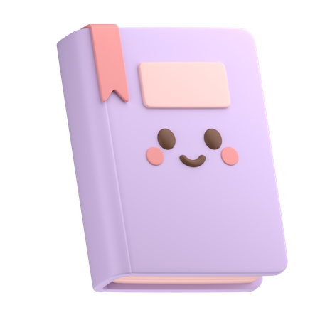 Cute Book  3D Icon