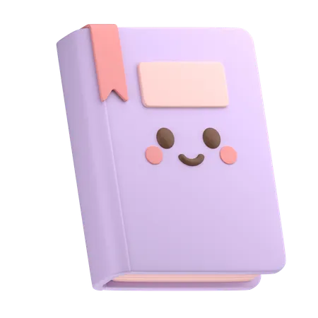Cute Book  3D Icon