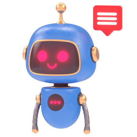 Cute Bot 13  3D Illustration