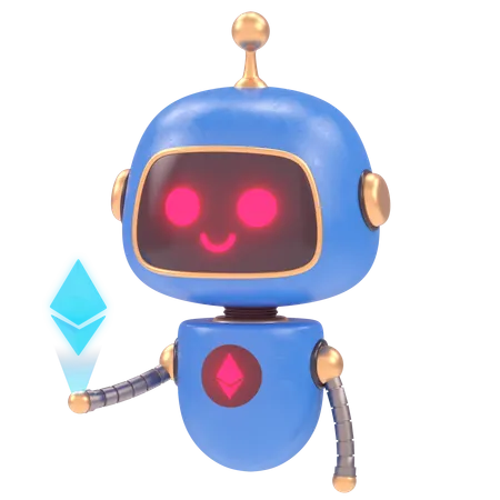 Cute Bot  3D Illustration