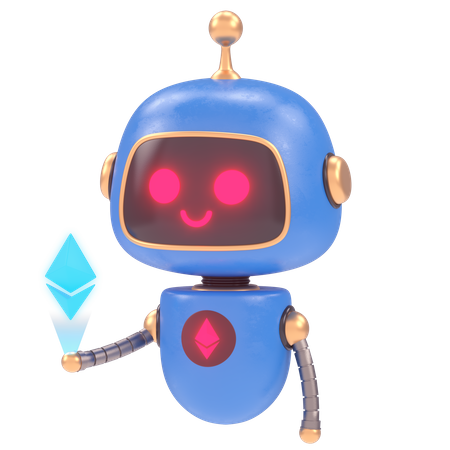 Cute Bot  3D Illustration