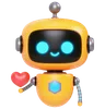 Cute Bot Holding Heart