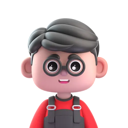 Cute Boy  3D Icon