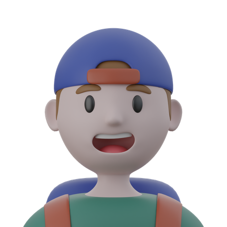 Cute Boy  3D Icon