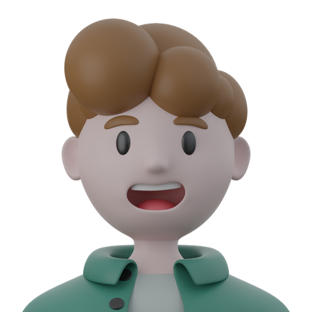 Cute Boy  3D Icon