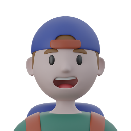Cute Boy  3D Icon
